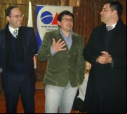 Valdenir Severo entre os Promotores Mateus Stoquetti de Abreu e Sérgio Cunha de A. Filho - Lairton Barbo/OAB Itaqui