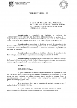 PORTARIA Nº 12/2024 - DF